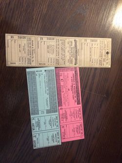 Original Norfolk & Western railway railroad passenger ticket set