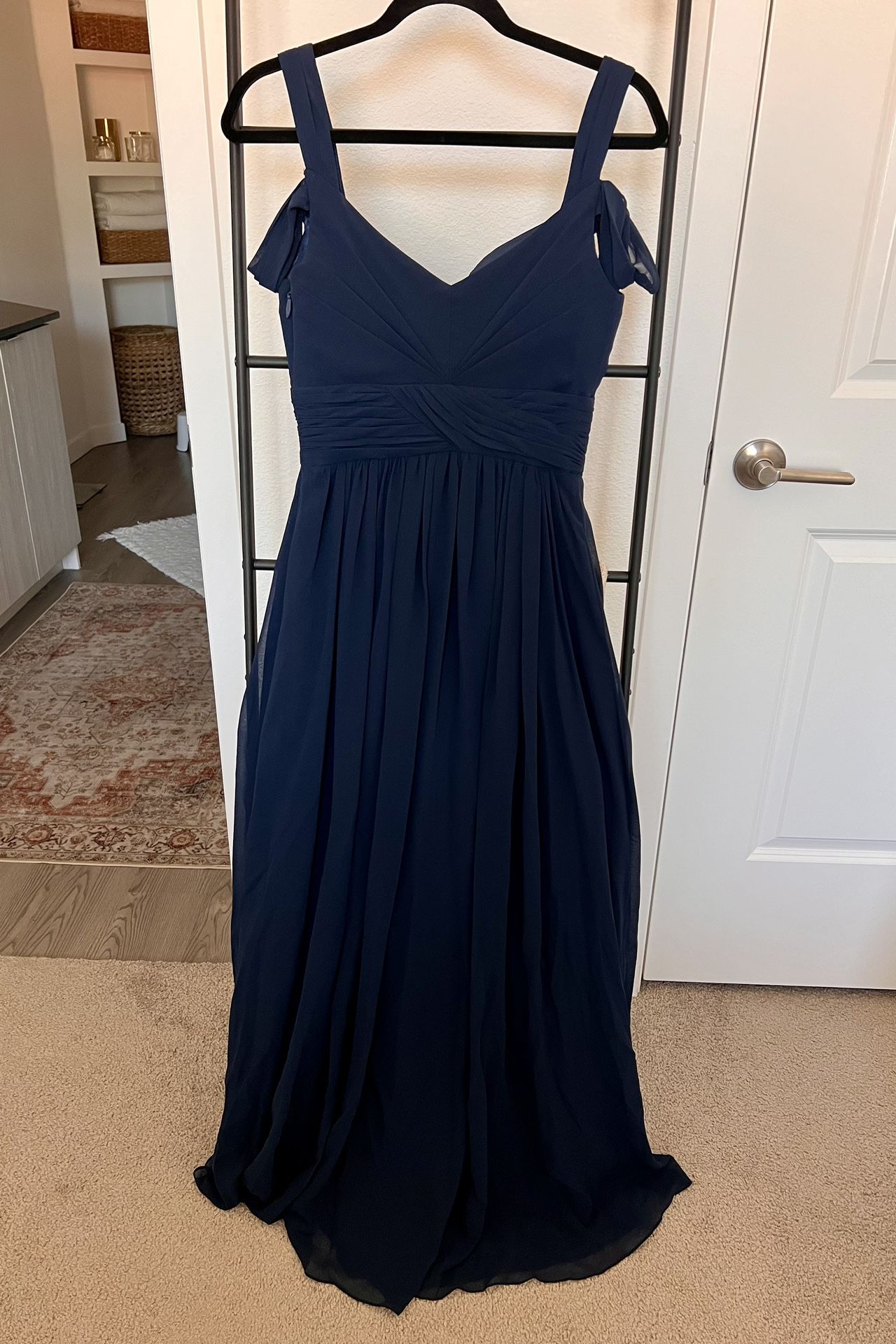 green emerald velvet dress Nora Halter Maxi Dress - Navy main image 1