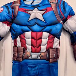 HALLOWEEN COSTUME / CAPTAIN AMERICA KIDS SIZE MEDIUM  