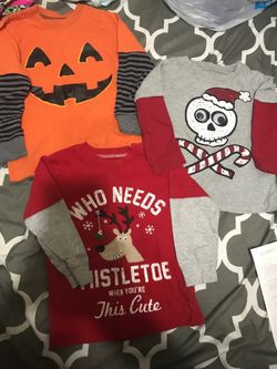 Holiday long sleeve tops size 2-3t