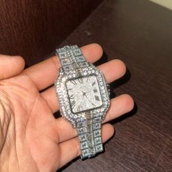 Moissanite C@rtier Watch 