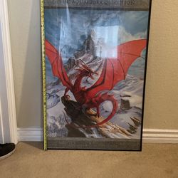 Framed Dragon Poster From The Aquarius Collection