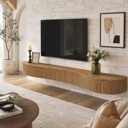 RR0094 70.87" Wood Fireplace Mantel Shelf, Floating Display Shelf for Living Room