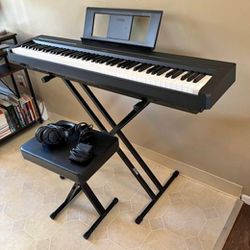 Yamaha P45 Digital Piano With Stand, Seat, Pedal & Headphones