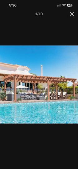 24 ft. W x 12 ft. D Cedar Wood Patio Pergola Shade Structure for Outdoor