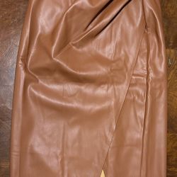 Faux Leather Pencil Skirt