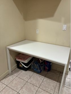 White ikea table