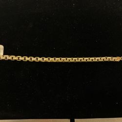 14KT Solid Chain Link Bracelet I-2445