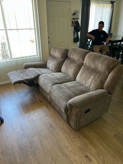Recliner couch brown