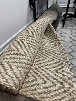 9x12 Chevron Natural Fiber Jute Rug