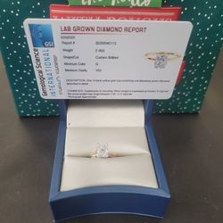 Lab Created Diamond Engagement Ring
