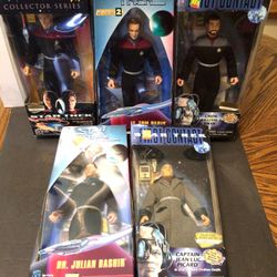 (5) NIB 1990’s Star Trek Action Figures Lot