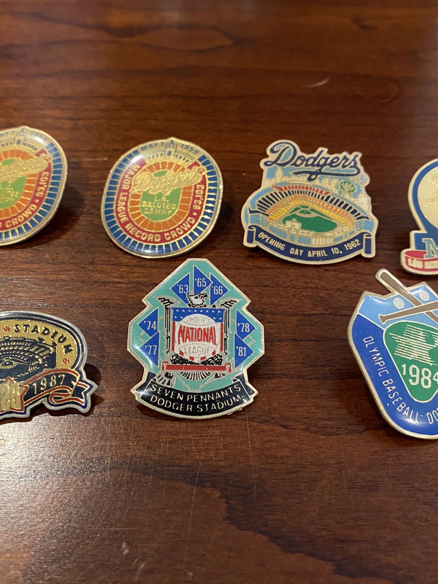 7 Dodgers Vintage Pins 80s & 90s