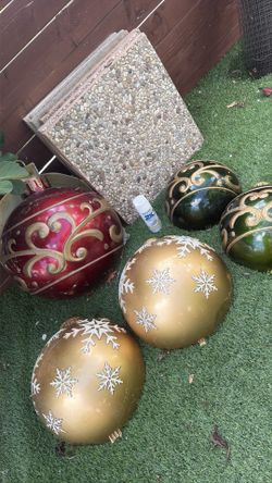 Giant Christmas ornaments