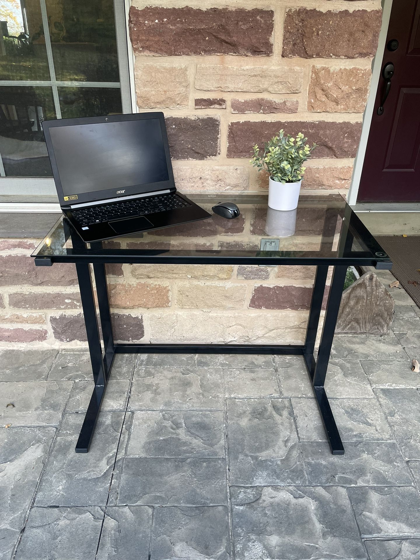 Modern Metal And Glass Desk