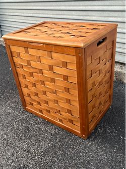 Nice wooden laundry basket