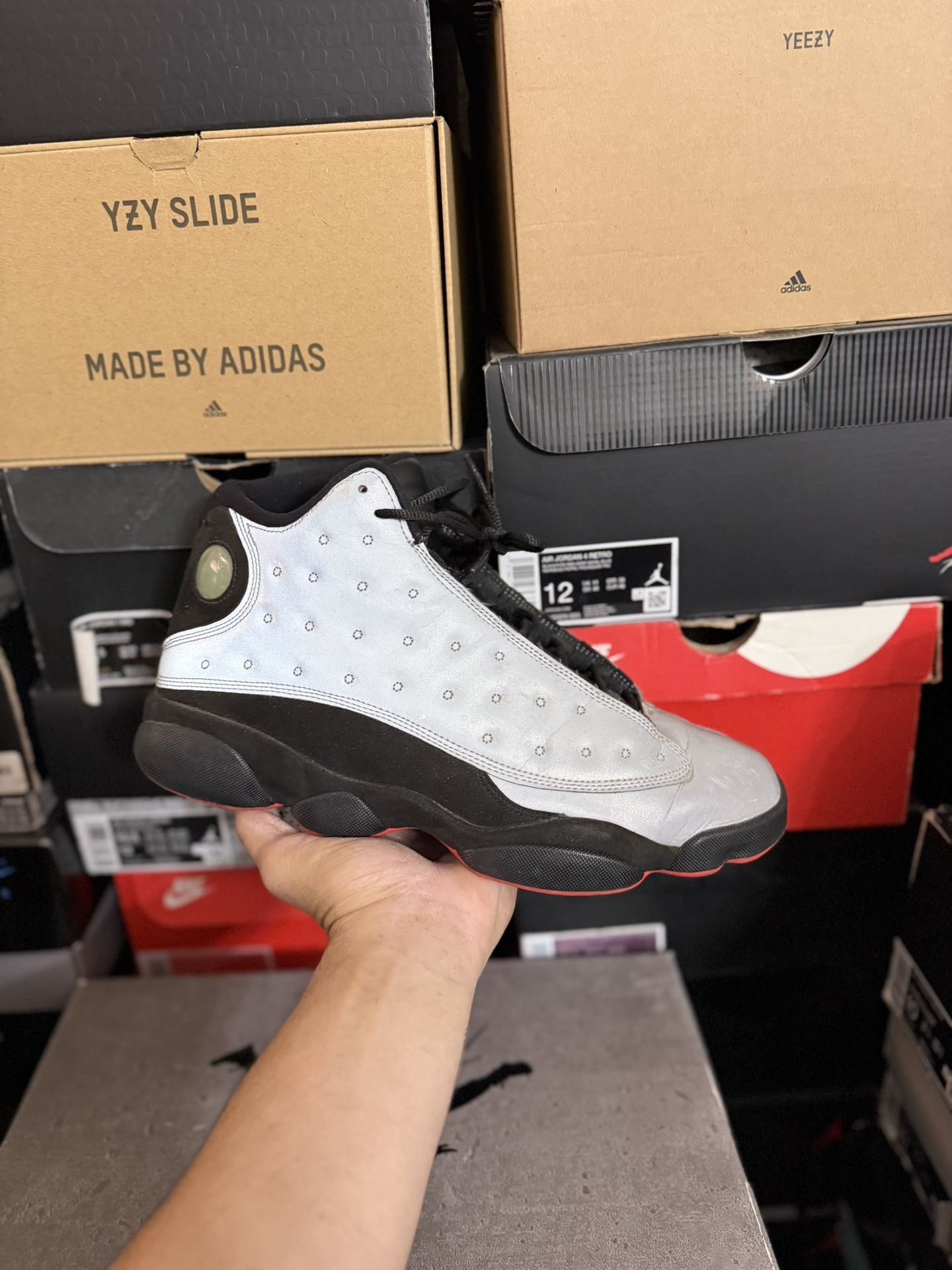 Jordan 3M Reflective Silver 13s size 10 USED