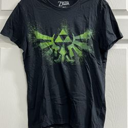 Nintendo The Legend of Zelda Mens T-Shirt Tri Force Wing Crest - Small - VGUC