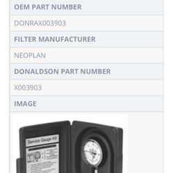 INFO AND PRICE ENQUIRIES FILTER X003903  OEM PART NUMBER  DONRAX003903  FILTER MANUFACTURER  NEOPLAN  DONALDSON PART NUMBER  X003903