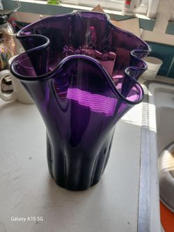 Vintage Purple Glass Vase