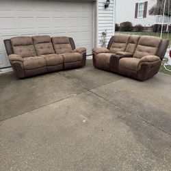 Reclining Couch And Loveseat