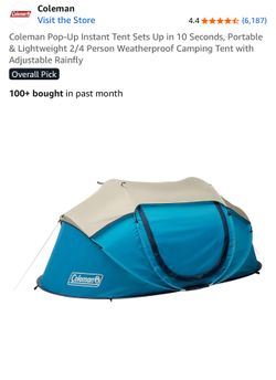 Coleman Pop Up Tent 2 Person
