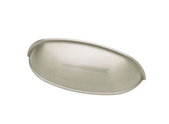 Satin Nickel Dual Mount Cup Drawer Pull