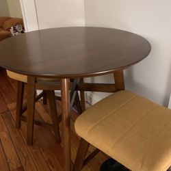 MCM Dining Table With Four Barstools