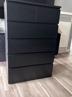 Black 6-Drawer Tall Dresser IKEA