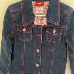 Like New Hello Kitty jeans jacket size 6 kids