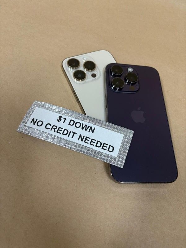 Apple IPhone 14 Pro 5G - Only $1 Today Pay The Rest Later!