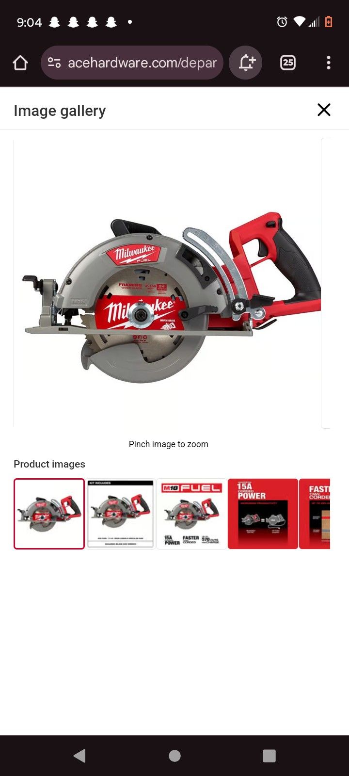 Milwaukee Circular Saw Fuel Brushless