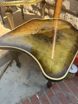 Antique Brass End Tables