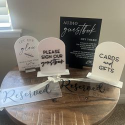 Black And White Wedding Signage