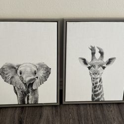 Two adorable nursery pictures 18x24 $20