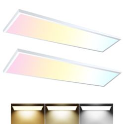 LED Flat Panel Ceiling Light – 2 Pack