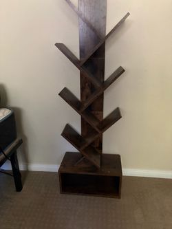 Book shelf- faux wood brown like new