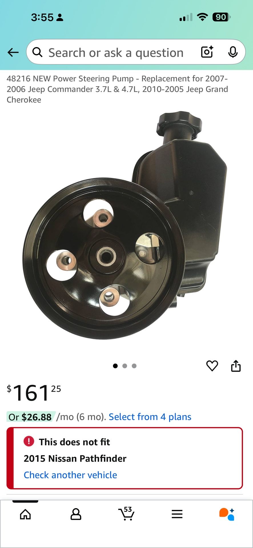 NEW Power Steering Pump - Replacement for 2007-2006 Jeep Commander 3.7L & 4.7L, 2010-2005 Jeep Grand Cherokee