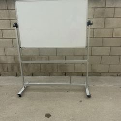 VIZ-PRO. Pintarrón blanco magnético, de doble cara, marco y soporte de aluminio de 44 x 30 pulgadas