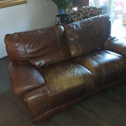 100 percent leather 2 Recliner Sofa