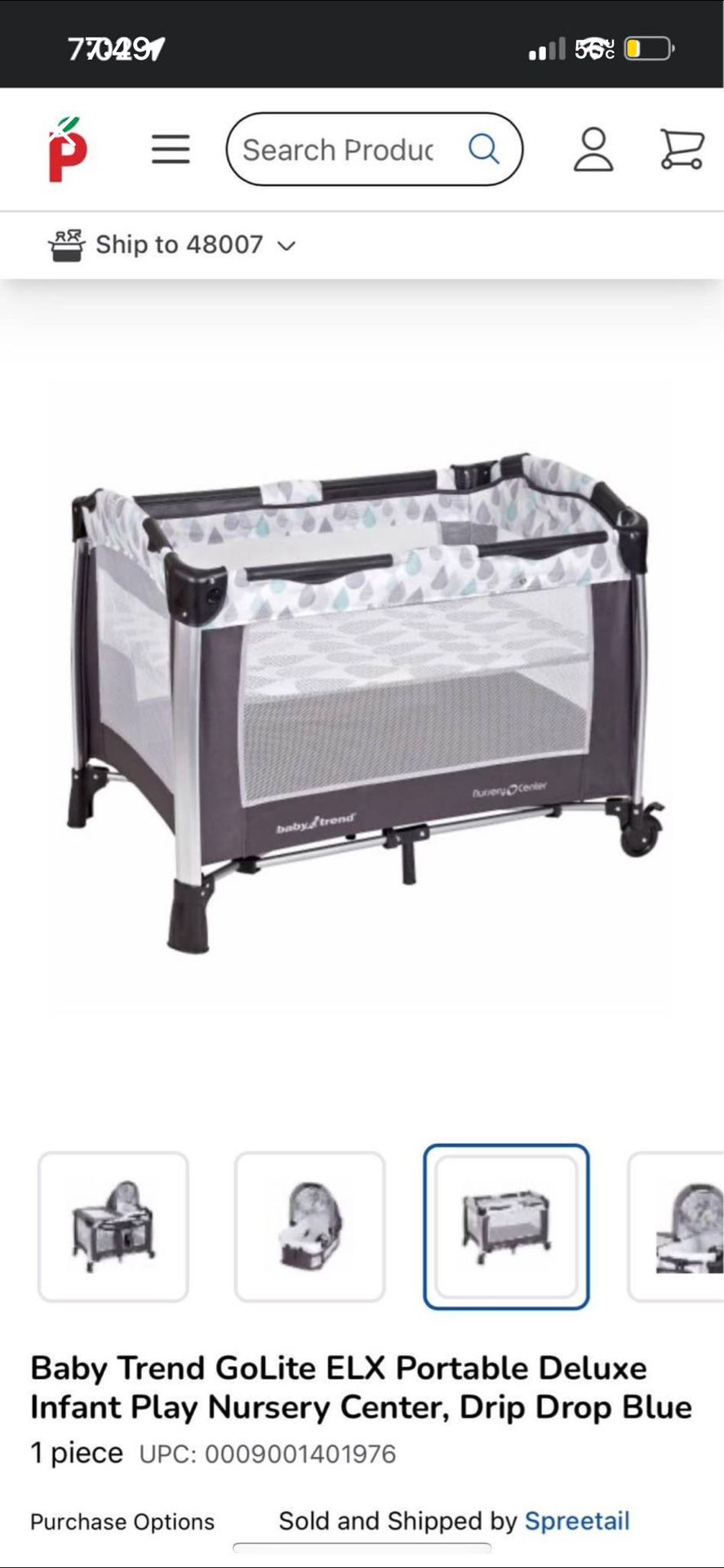 Poratble Pack And Play Crib Used Only A Few Times