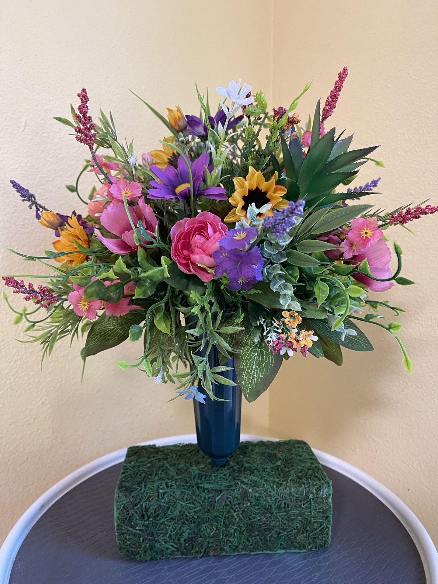 NEW Cemetery Flowers Memorial Succulent Bouquet