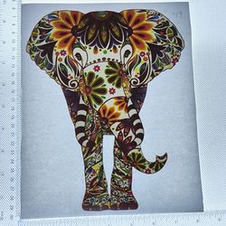 Iron On Heat Transfer  Good For T-shirts Sweaters Jackets T Shirt Design Size Is About 10x8 Elephant  #49