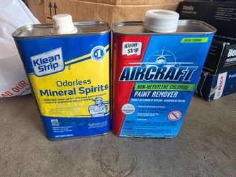 (2) mineral spirits aircraft paint remover