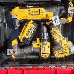 3 DeWalt Drills, Battery And Case