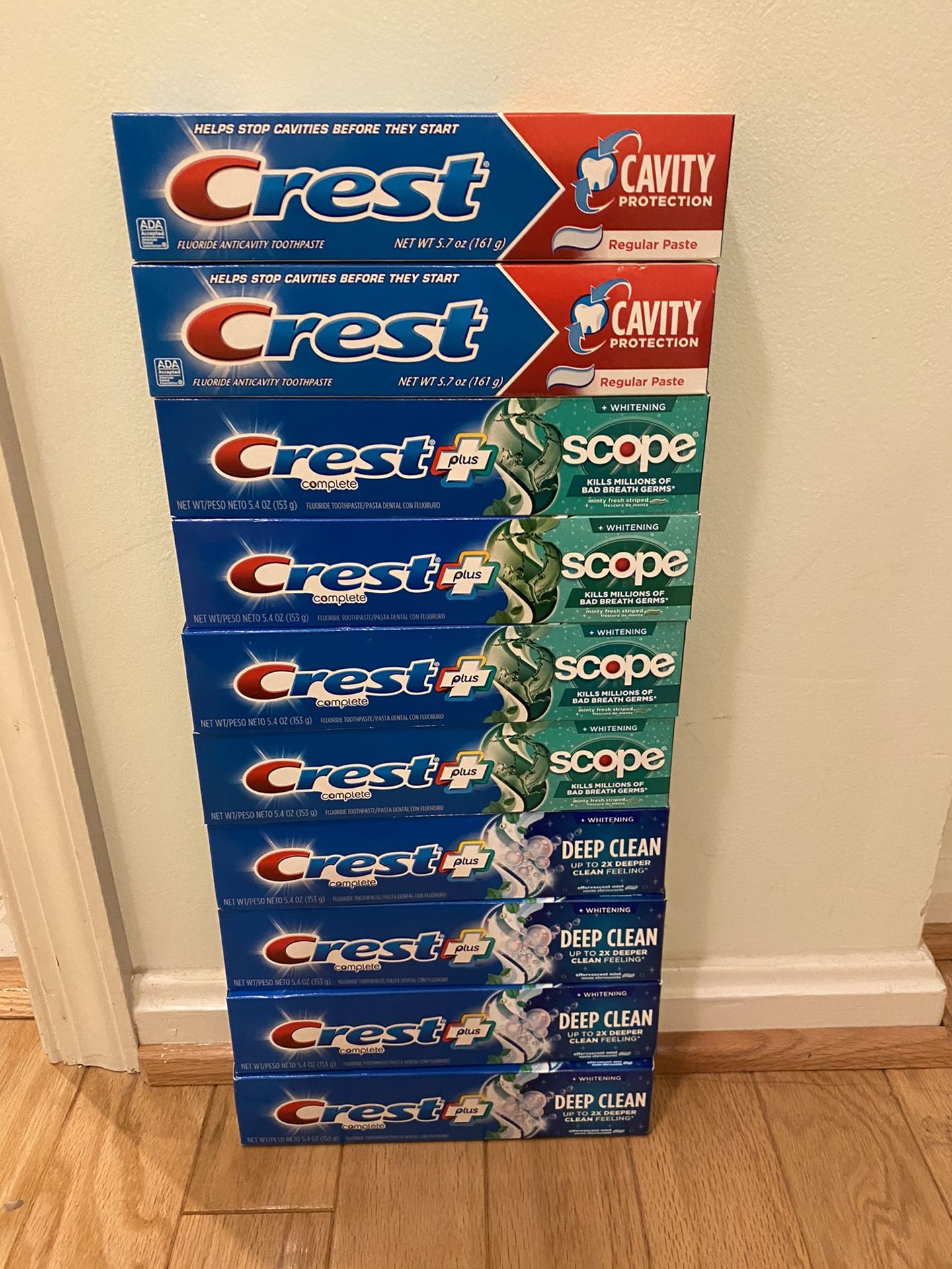 10 Crest toothpaste