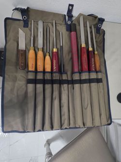 Wood Turning Chisel Set with Roll Case