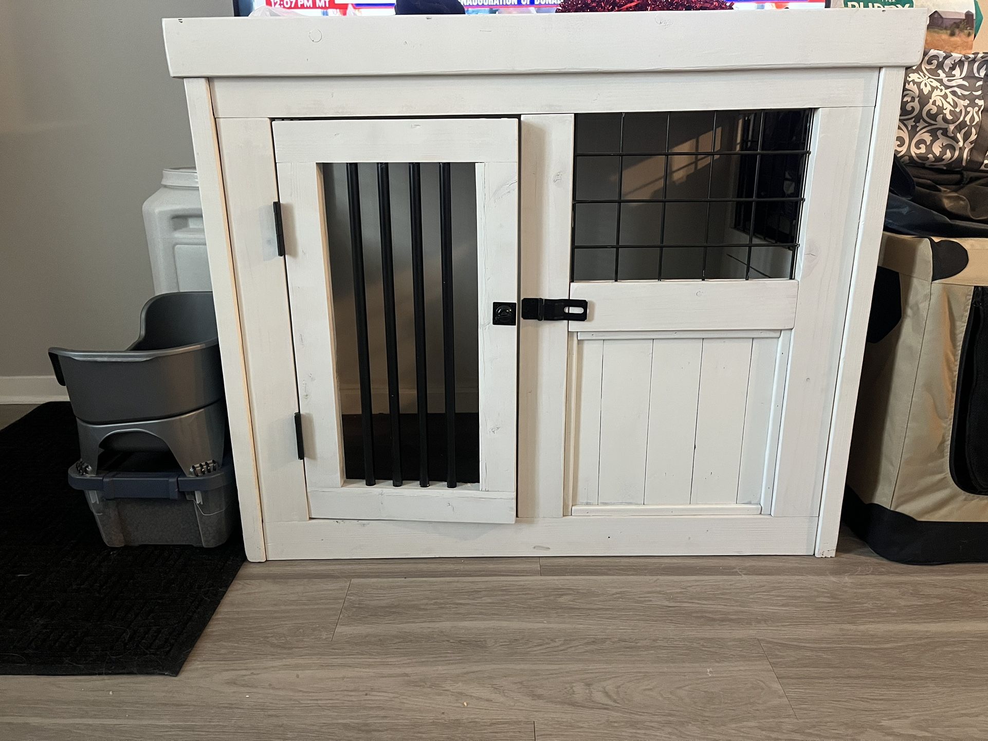 Handmade dog crate 46” length 38” height 31” width