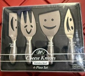 Smiley Face Cheese Knife Set of 4#75-198
