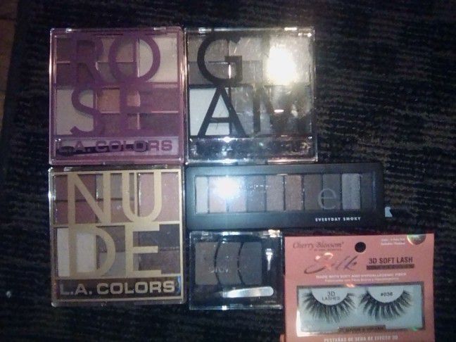 Eye Makeup Lot: Four Eyeshadow Palettes, One Brow Kit & One Set Of Lashes 